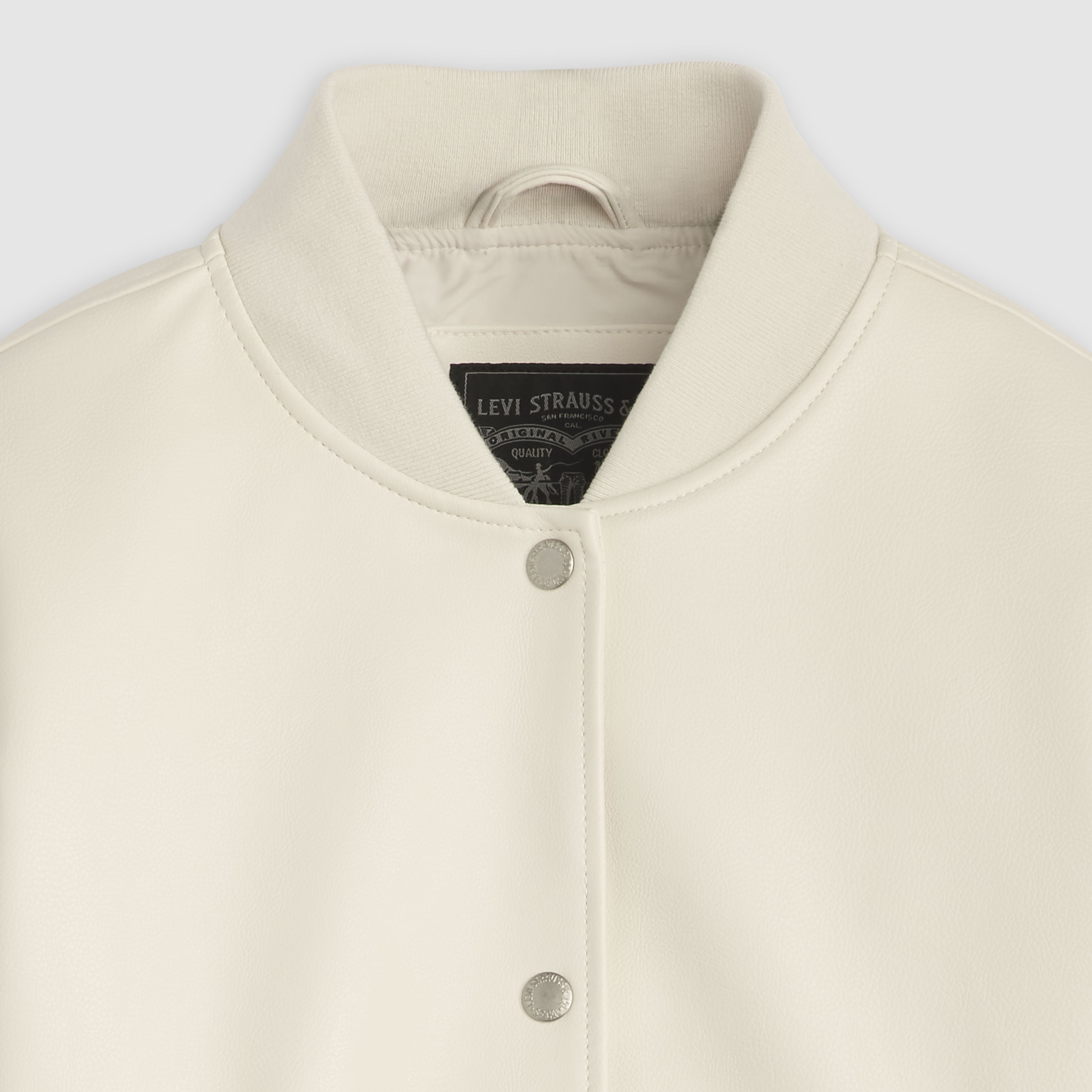 Faux Leather Varsity Bomber Jacket 6