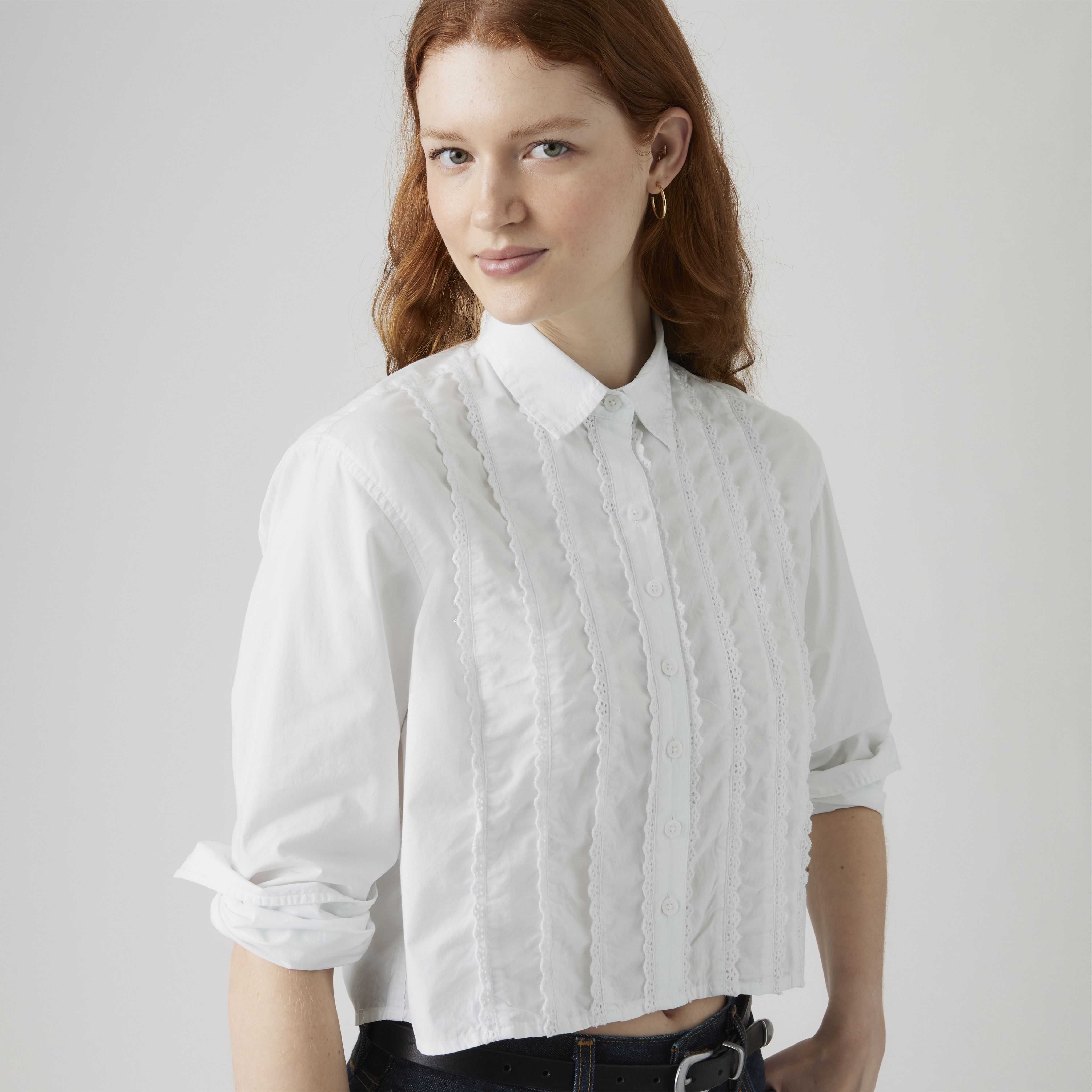 Cropped Harlie Tuxedo Shirt 4