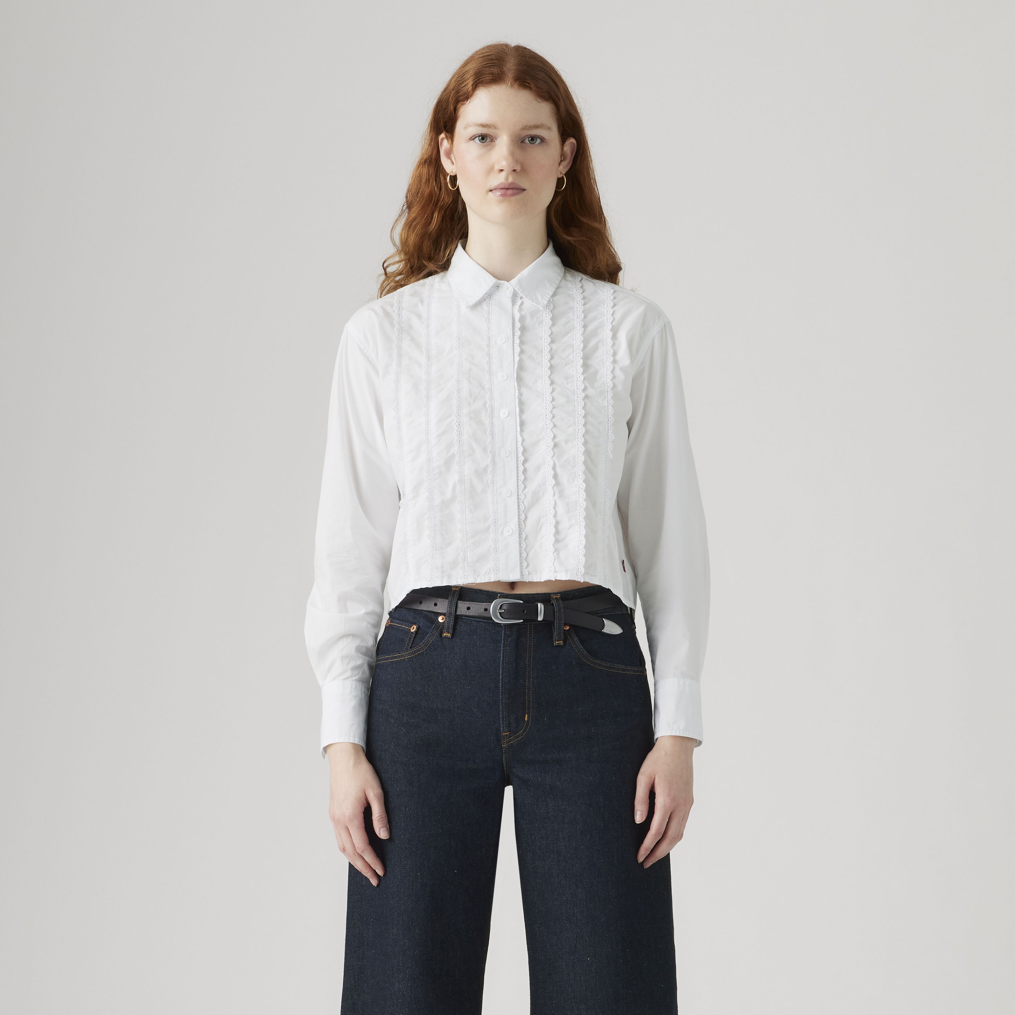 Cropped Harlie Tuxedo Shirt 2