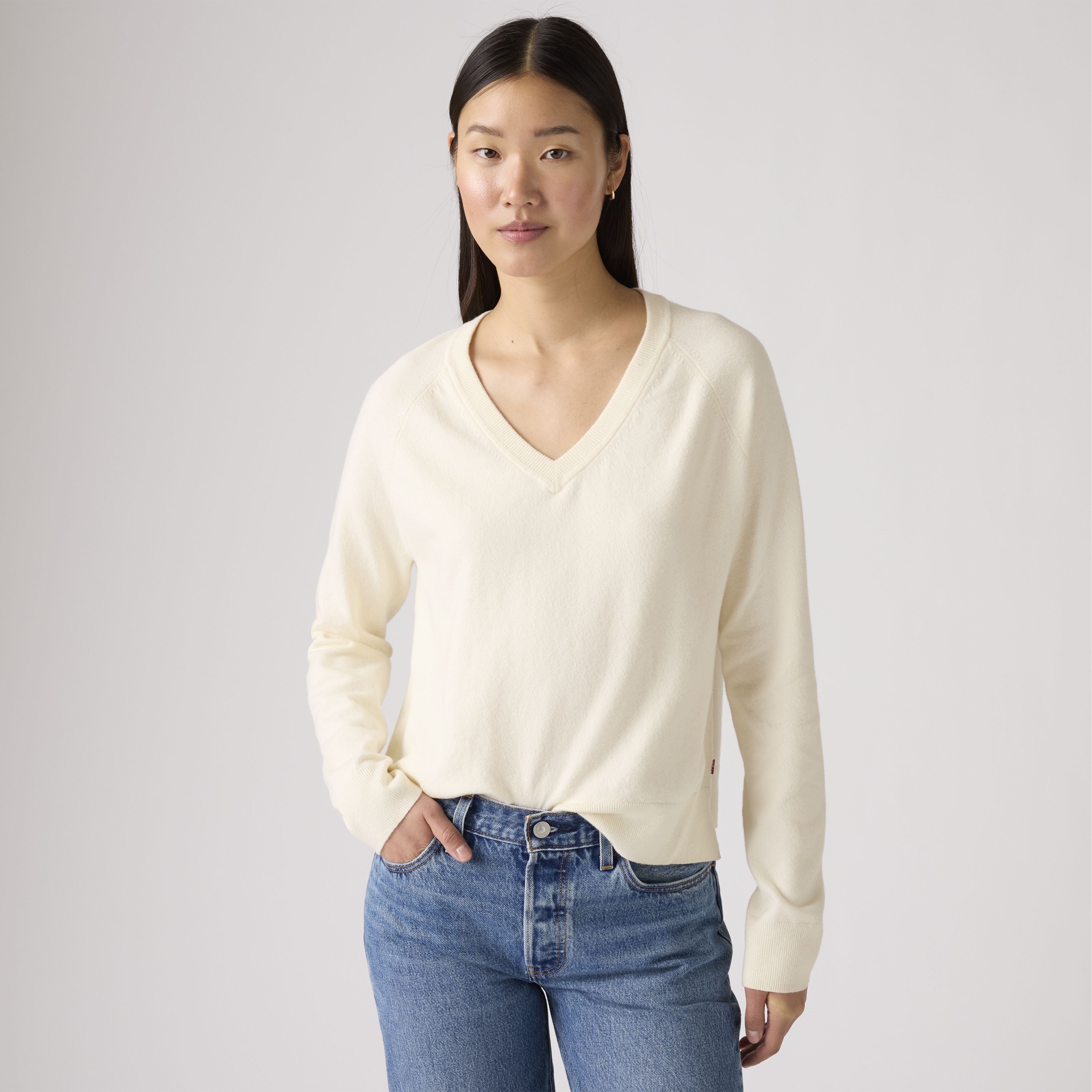 Superweicher Pullover mit V-Ausschnitt 1