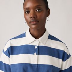 Aries Rugby Polo Shirt — Tory Stripe Sunset B - Blue 2