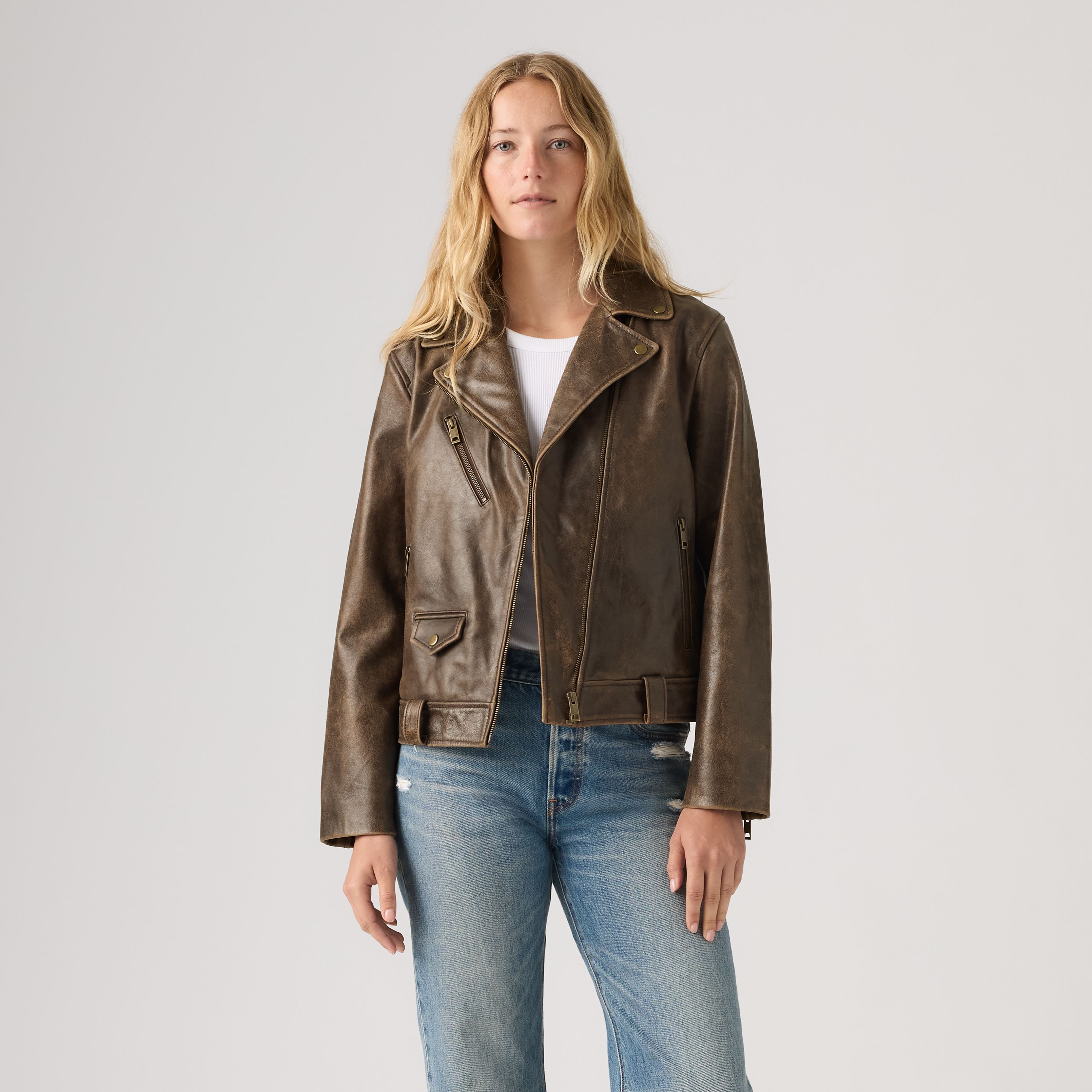 Genuine Leather Moto Jacket 10