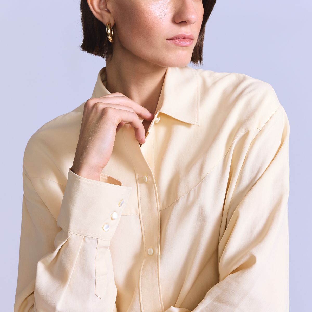 Women's Rider Shirt — Silk Rider Cream Rin - White