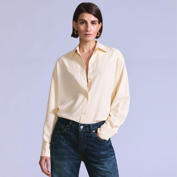 Women's Rider Shirt — Silk Rider Cream Rin - White