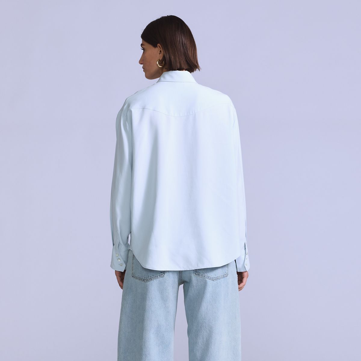 Women's Rider Shirt — Silk Rider Sky Blue - Blue