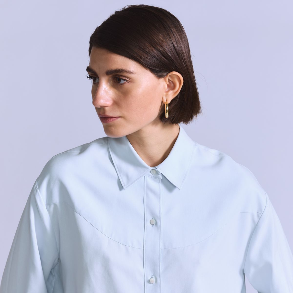 Women's Rider Shirt — Silk Rider Sky Blue - Blue
