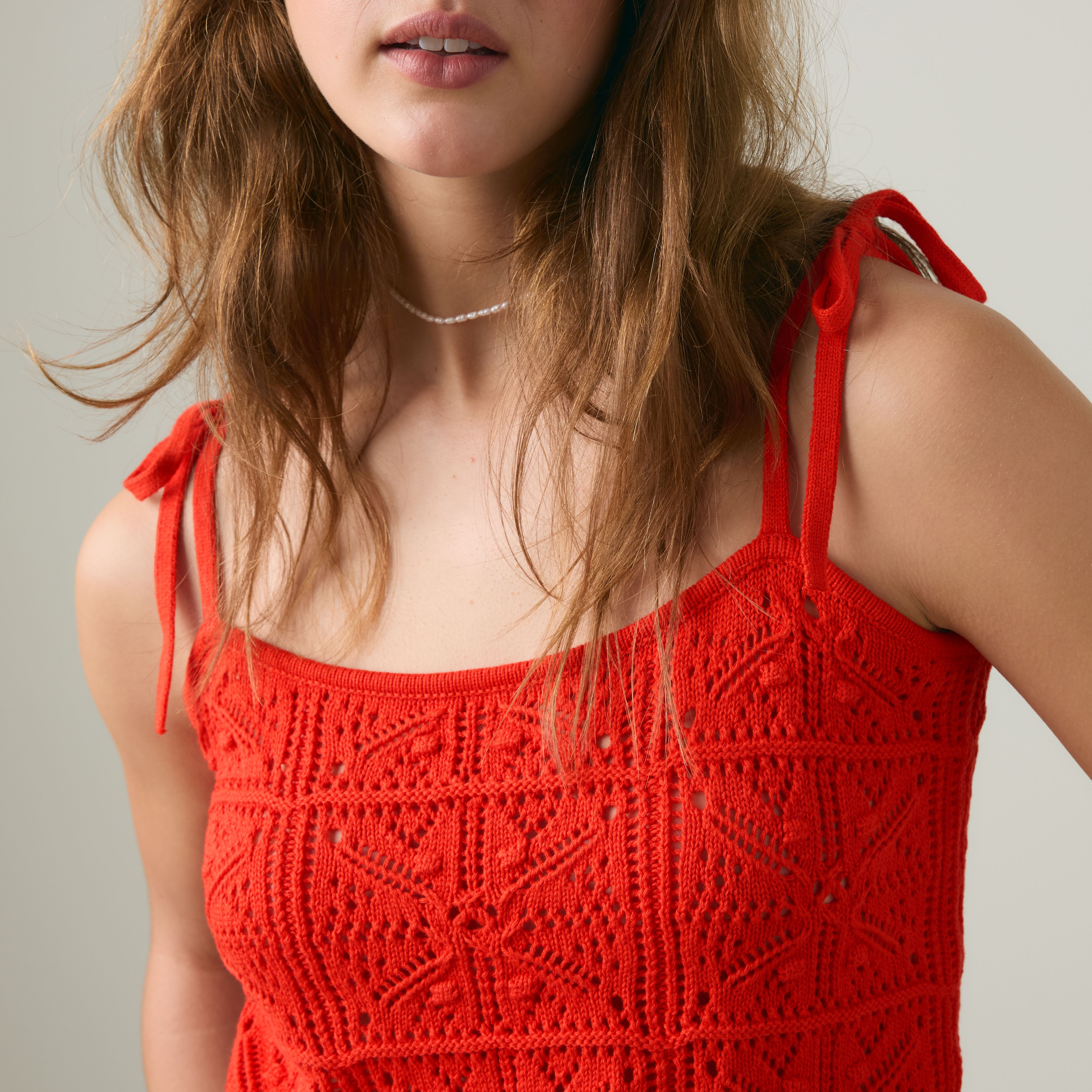 Abbey Tie-Shoulder Sweater Tank Top 2