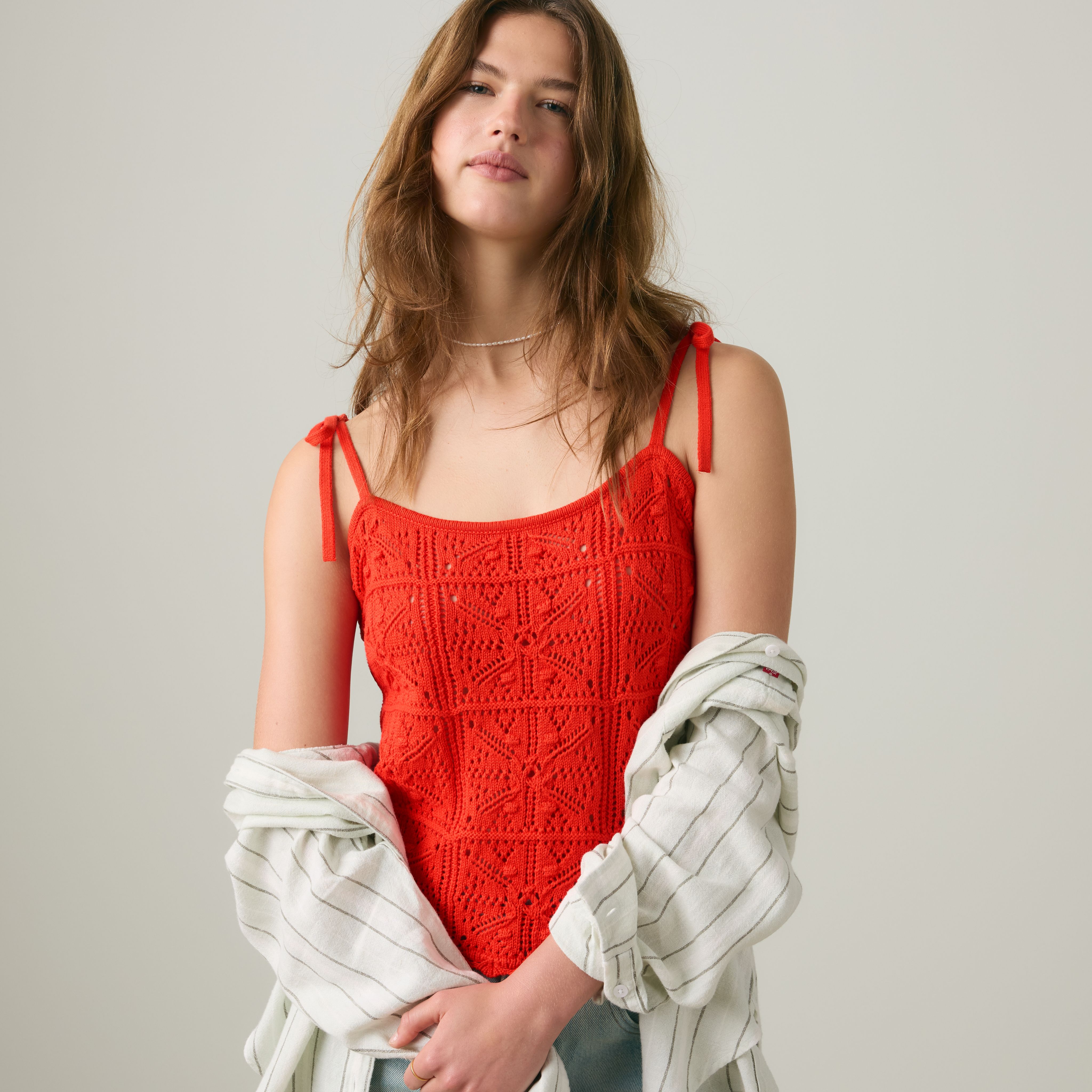Abbey Tie-Shoulder Sweater Tank Top 3