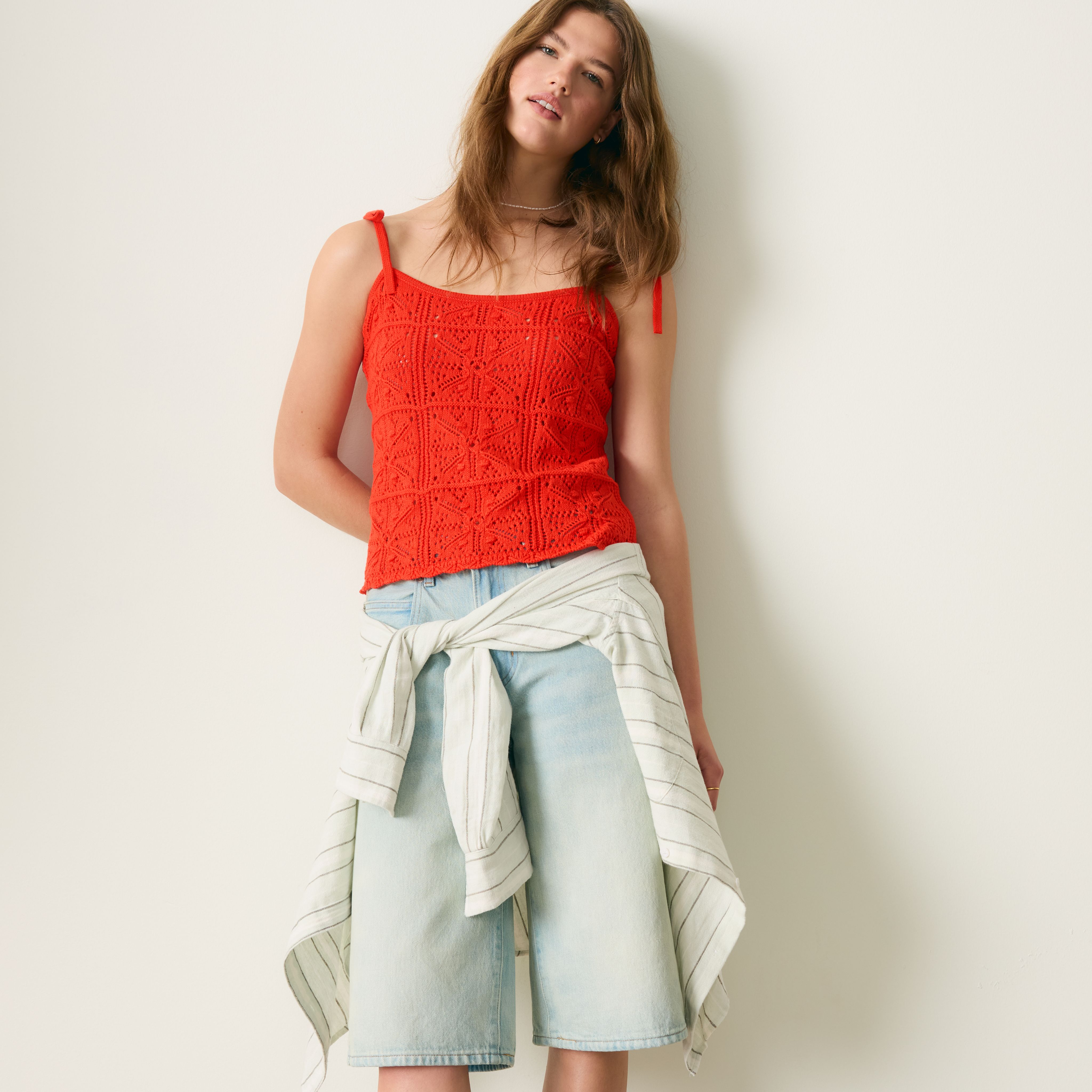 Abbey Tie-Shoulder Sweater Tank Top 2