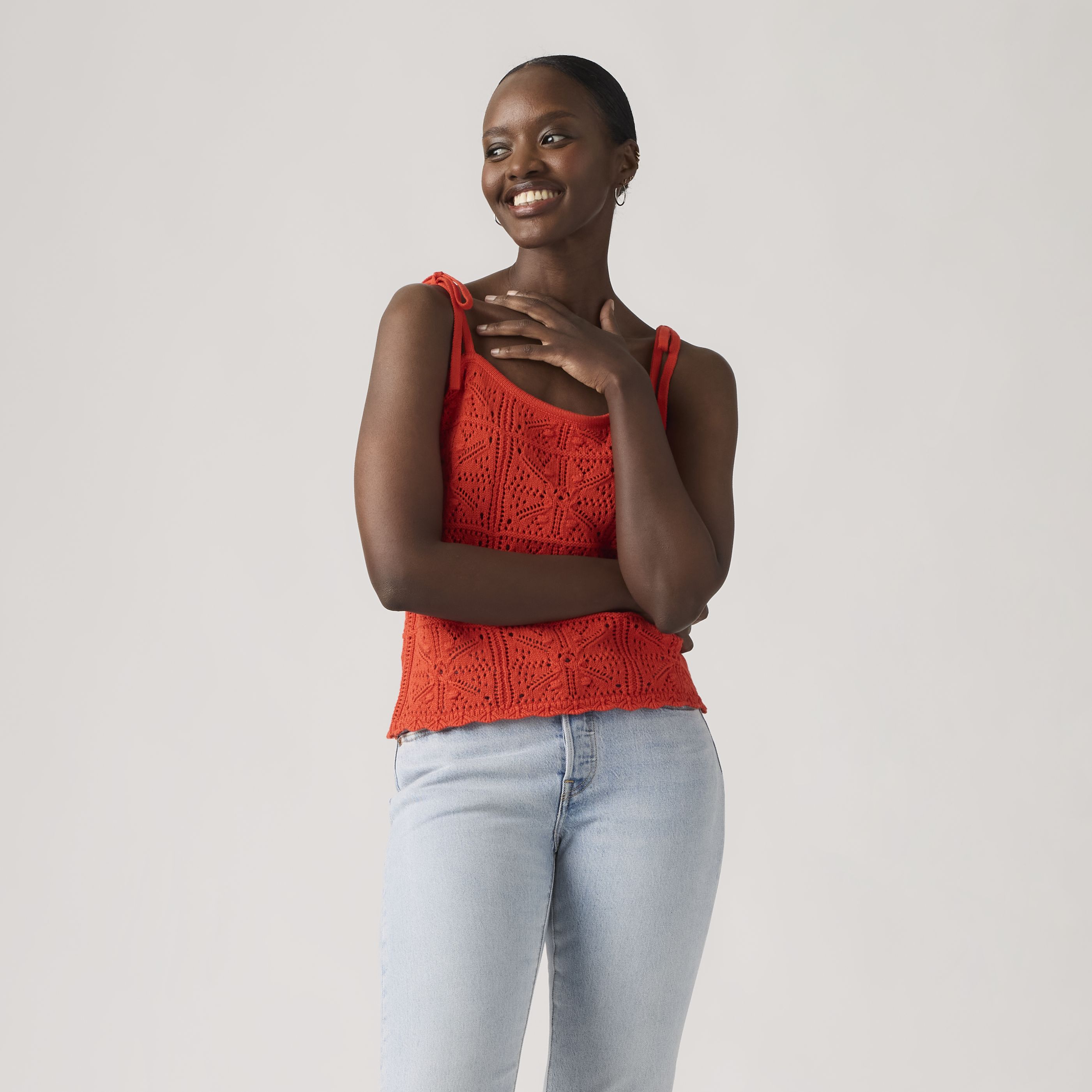 Abbey Tie-Shoulder Sweater Tank Top 9