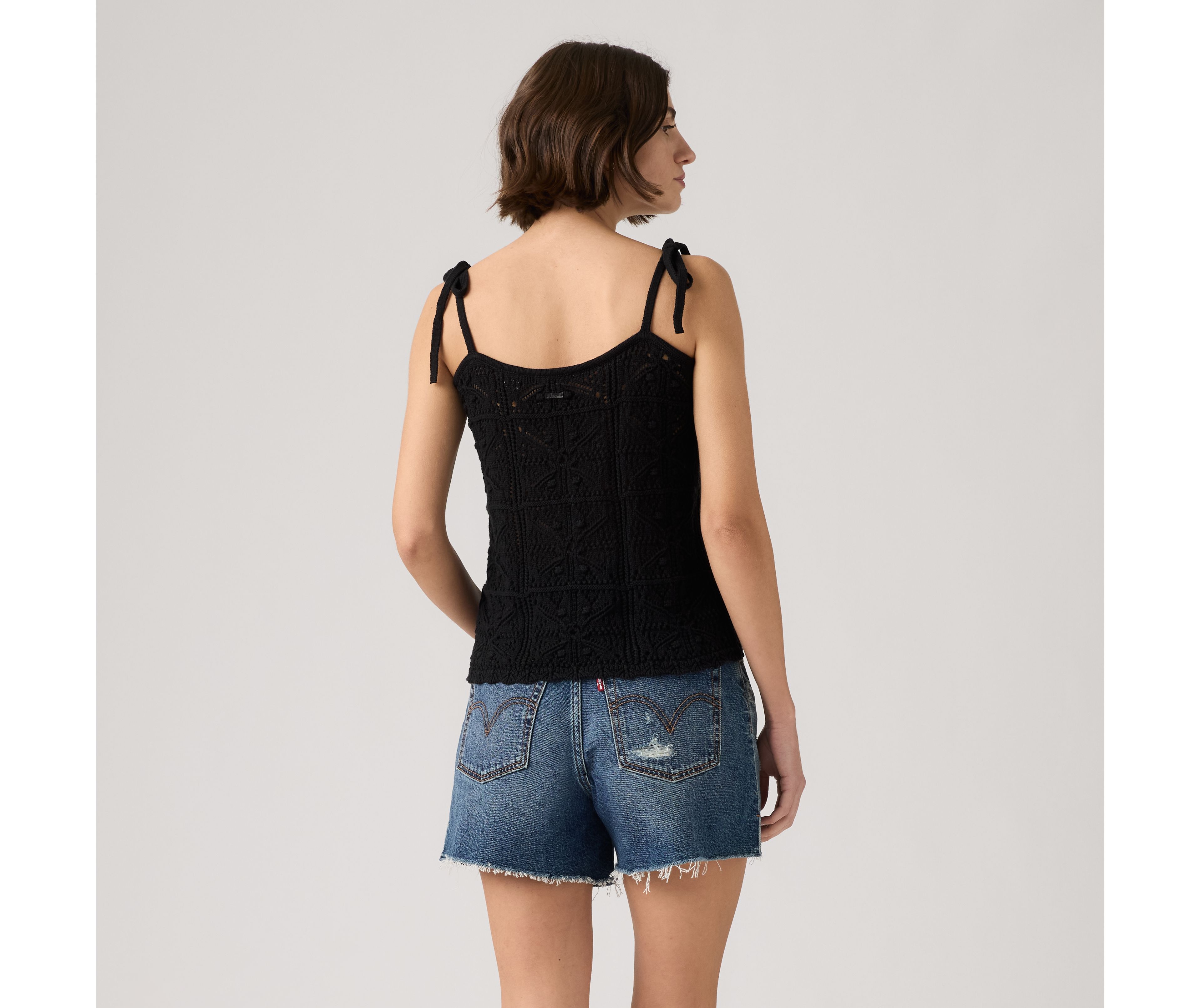 Abbey Tie-Shoulder Sweater Tank Top
