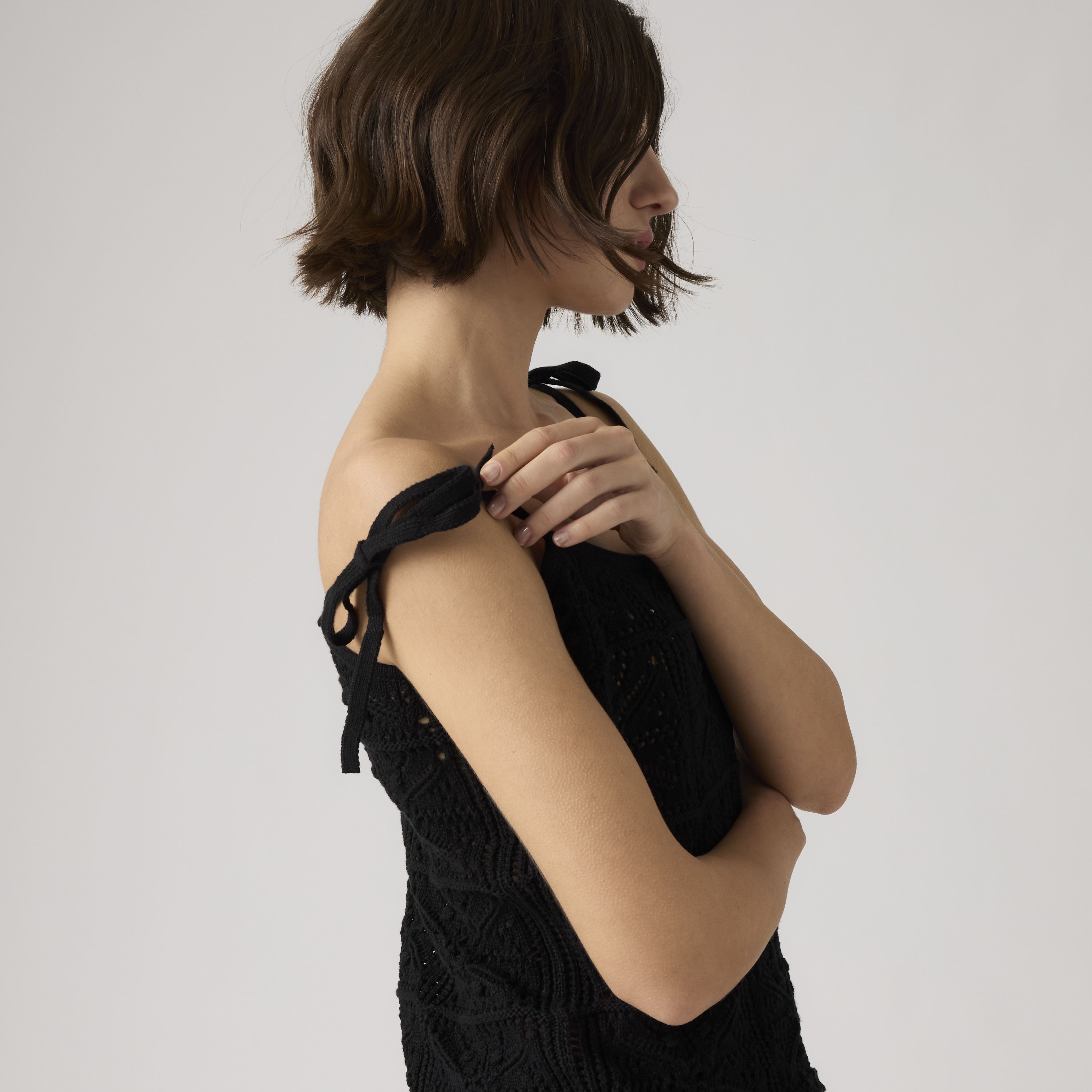 Abbey Tie-Shoulder Sweater Tank Top 2