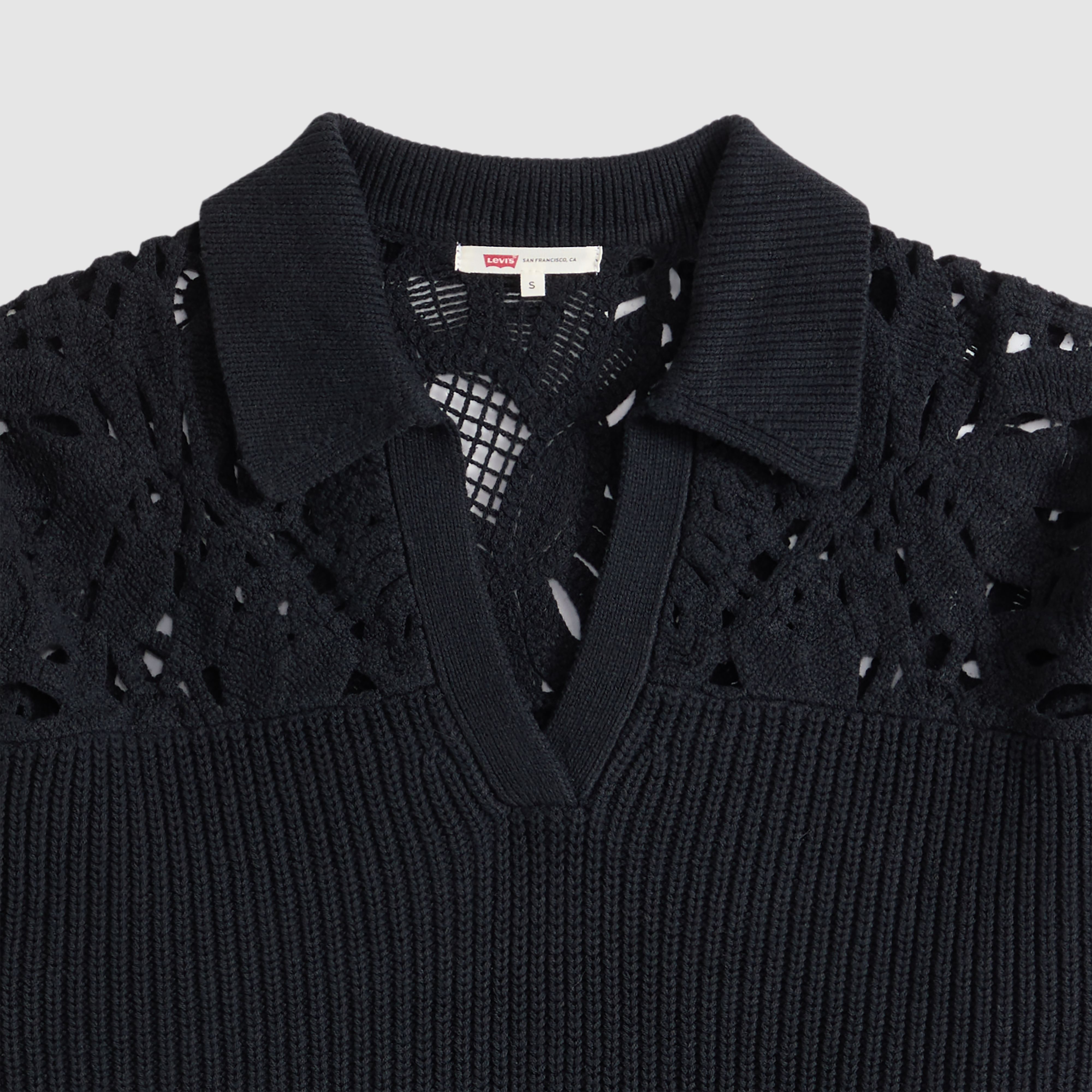 Bianca Crochet Polo Sweater 6