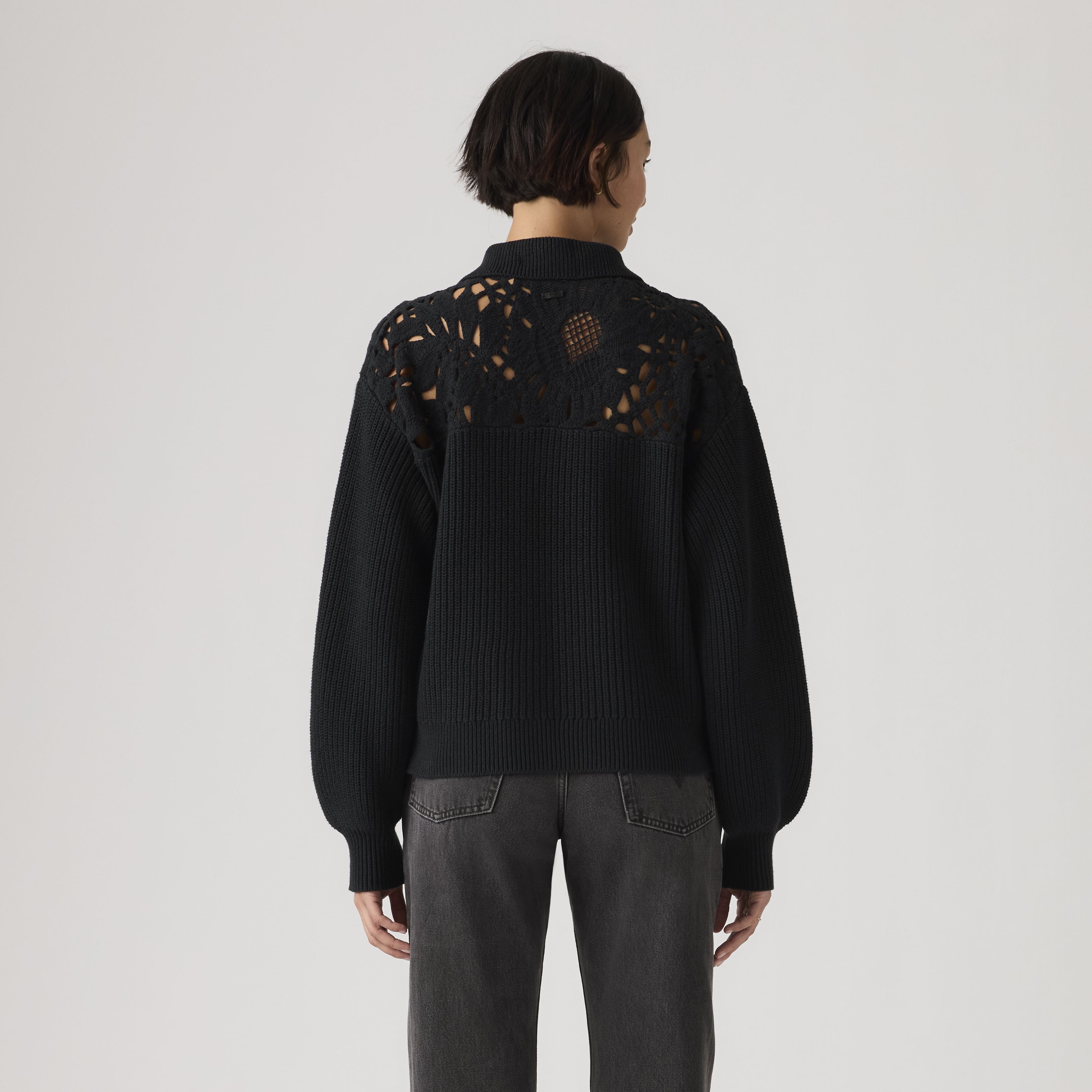 Bianca Crochet Polo Sweater 4