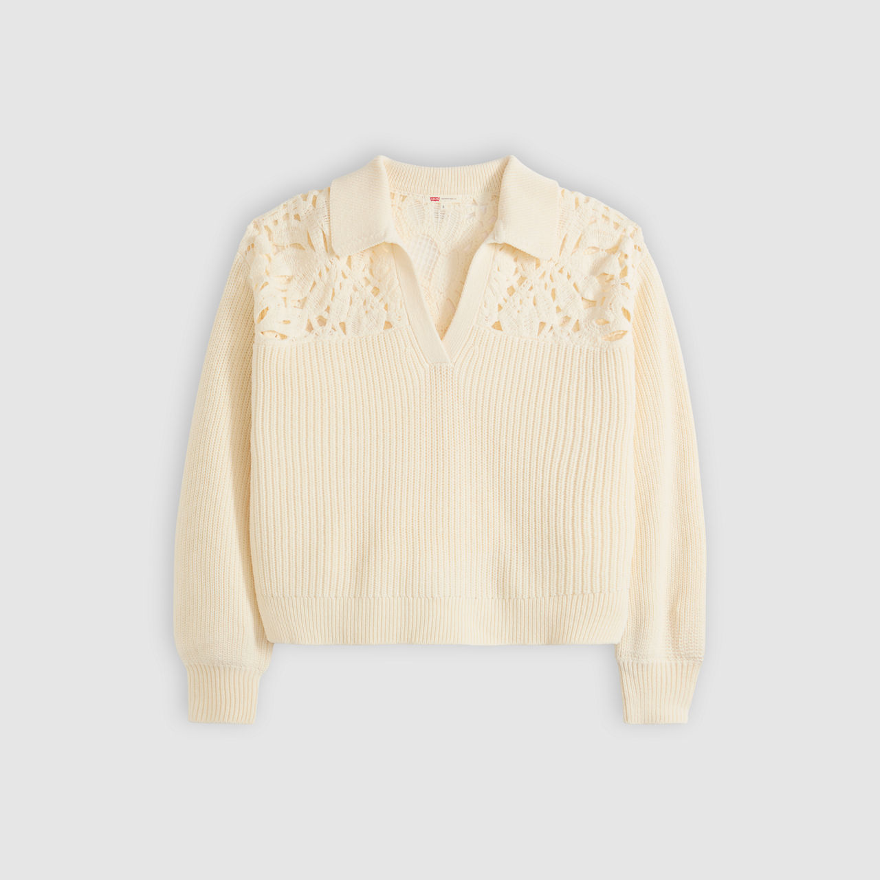 Bianca Crochet Polo Sweater 5