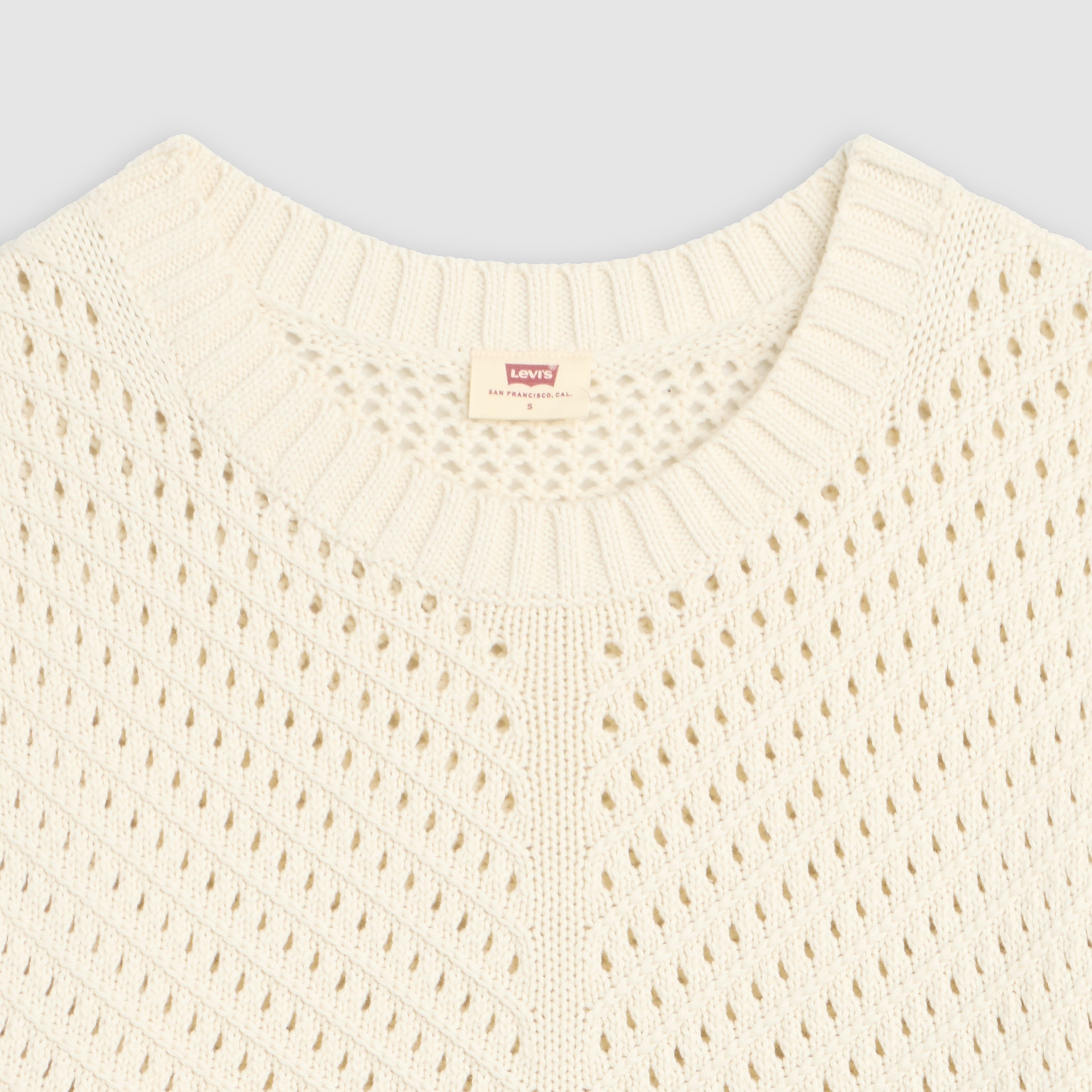 Gaelle Long-sleeve Crochet Pullover - White | Levi's® US