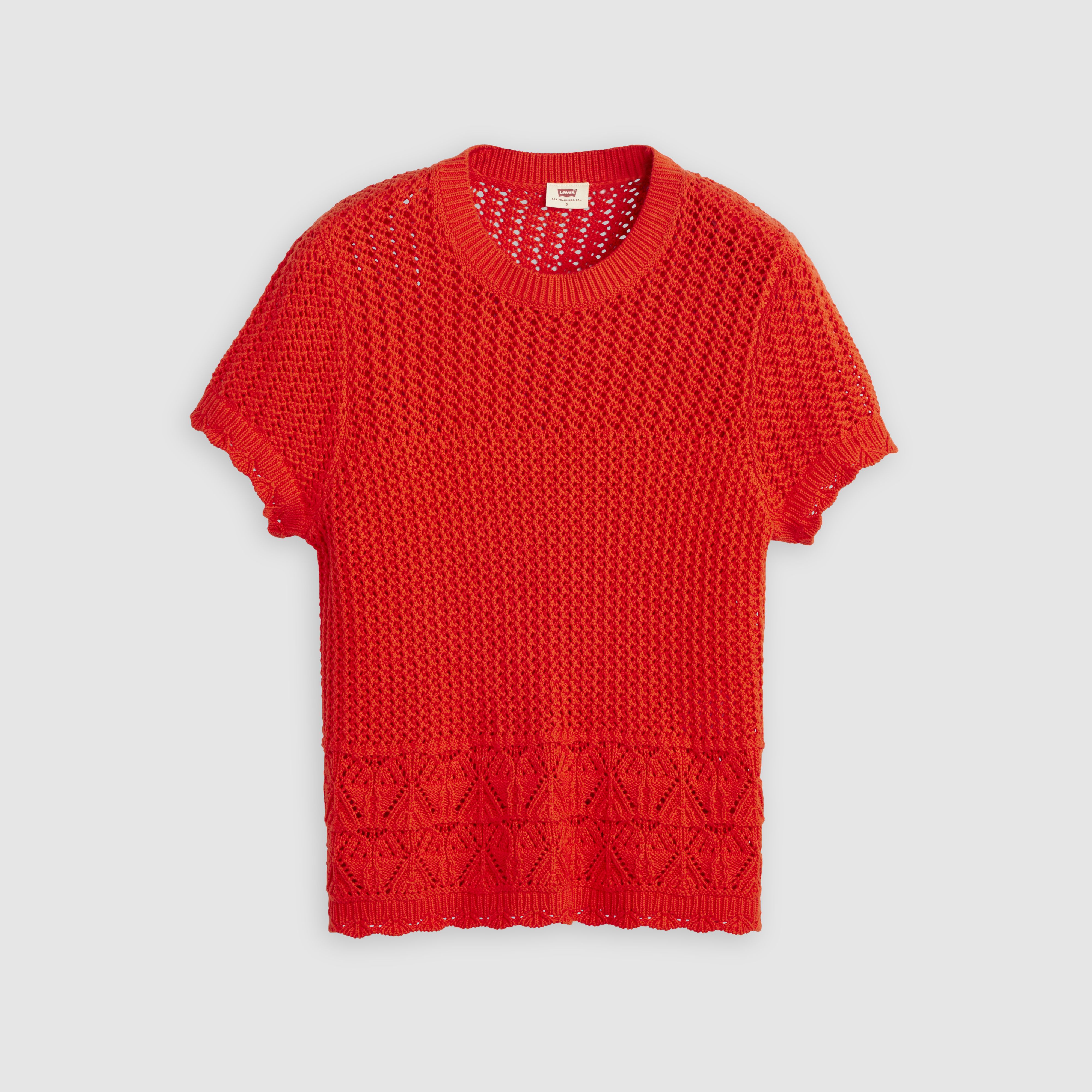 Isabelle Crochet Short Sleeve Sweater 5