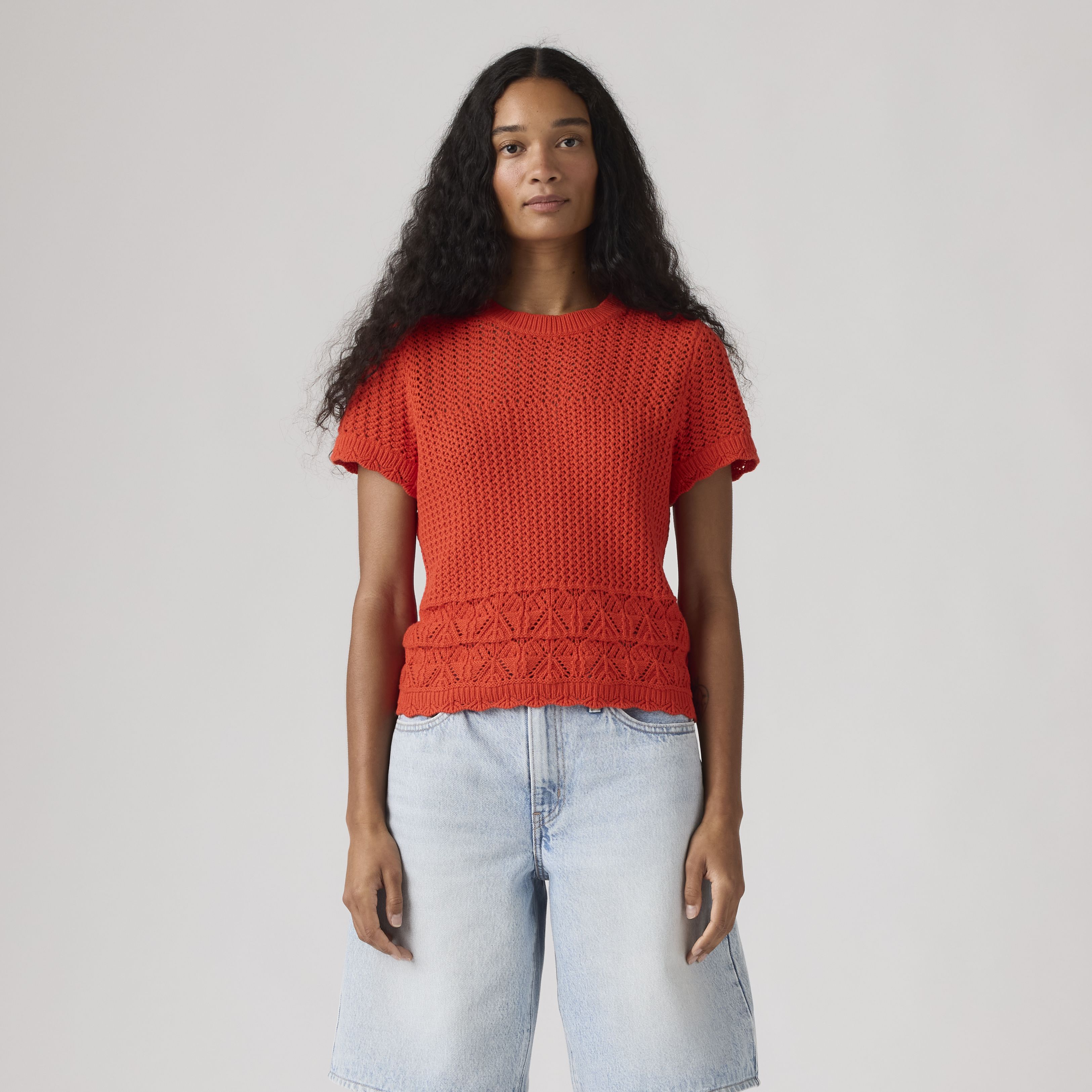 Isabelle Crochet Short Sleeve Sweater 10