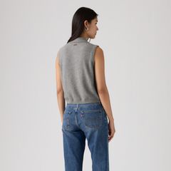 Supersoft Mini Ruffle Vest Top — Dark Heather Grey - Grey 3