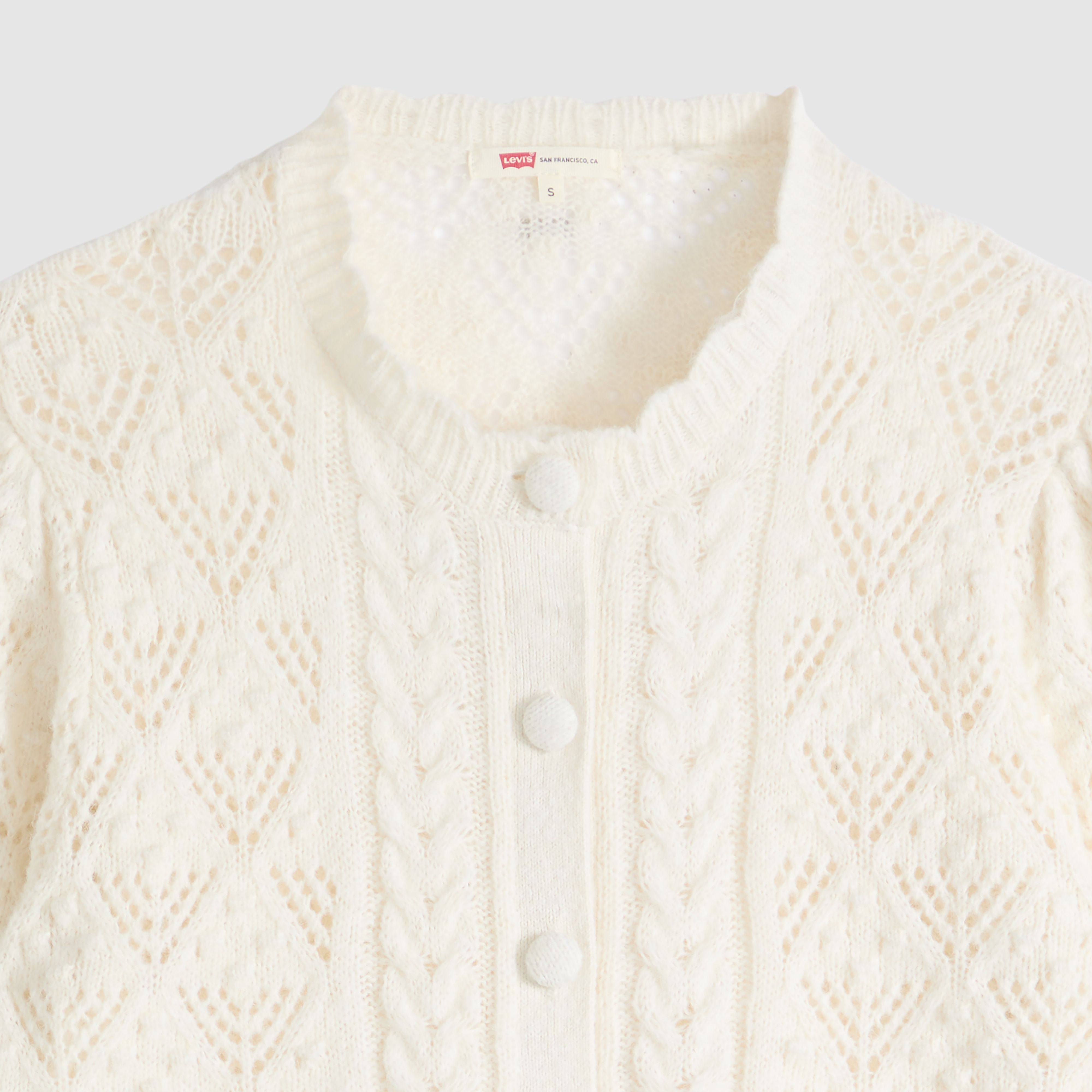 Pauline Pointelle Short Sleeve Cardigan 6