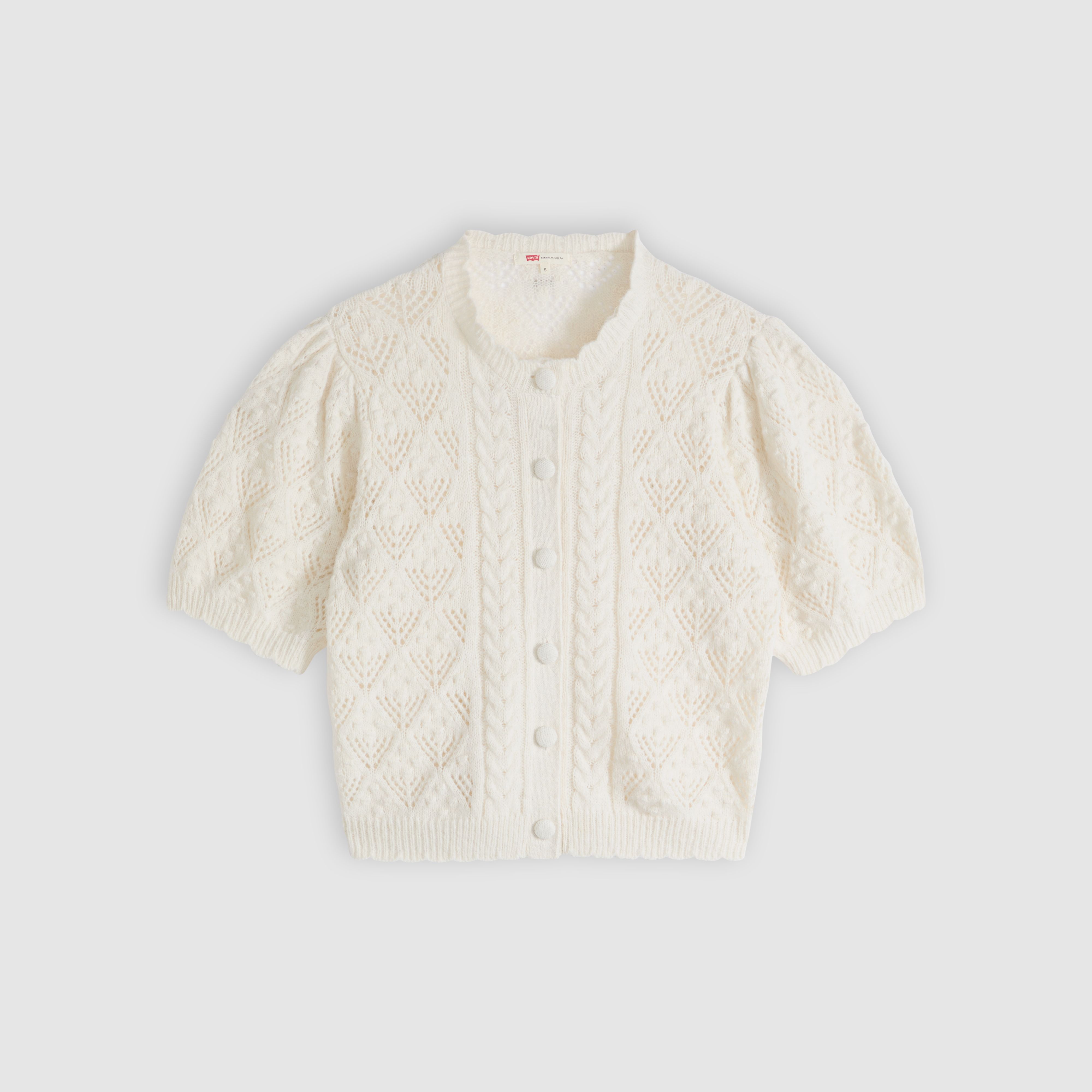Pauline Pointelle Short Sleeve Cardigan 5