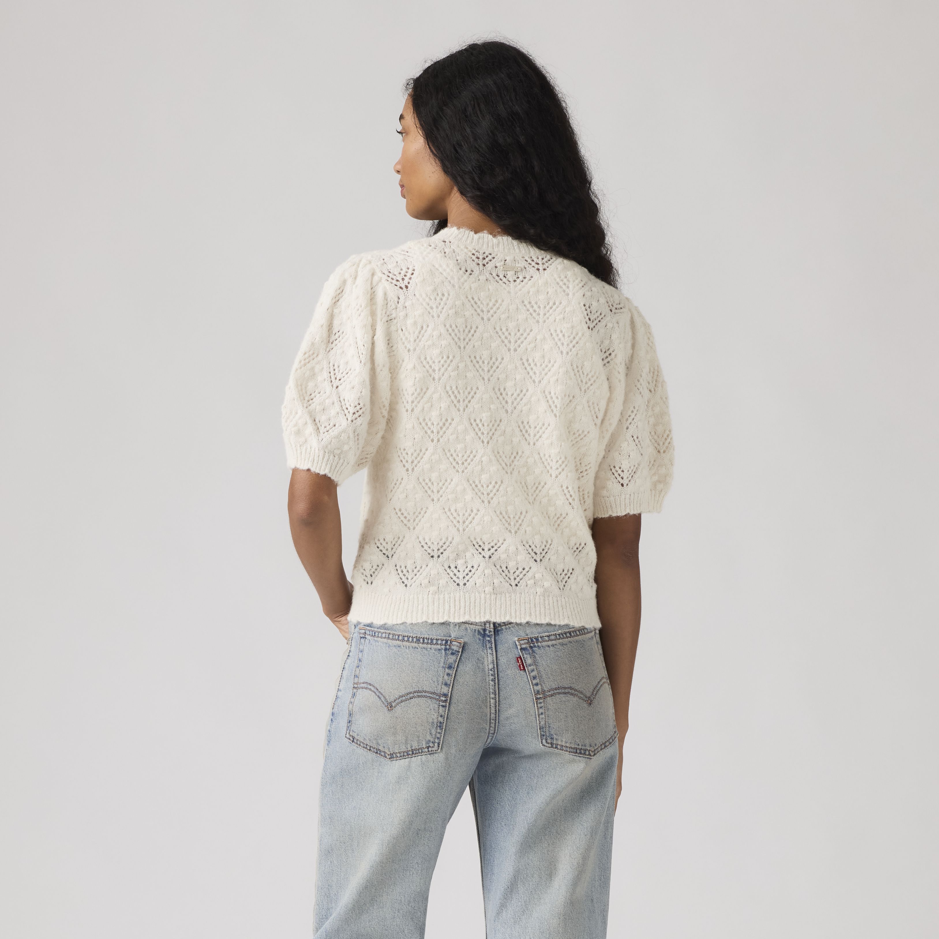 Pauline Pointelle Short Sleeve Cardigan 4