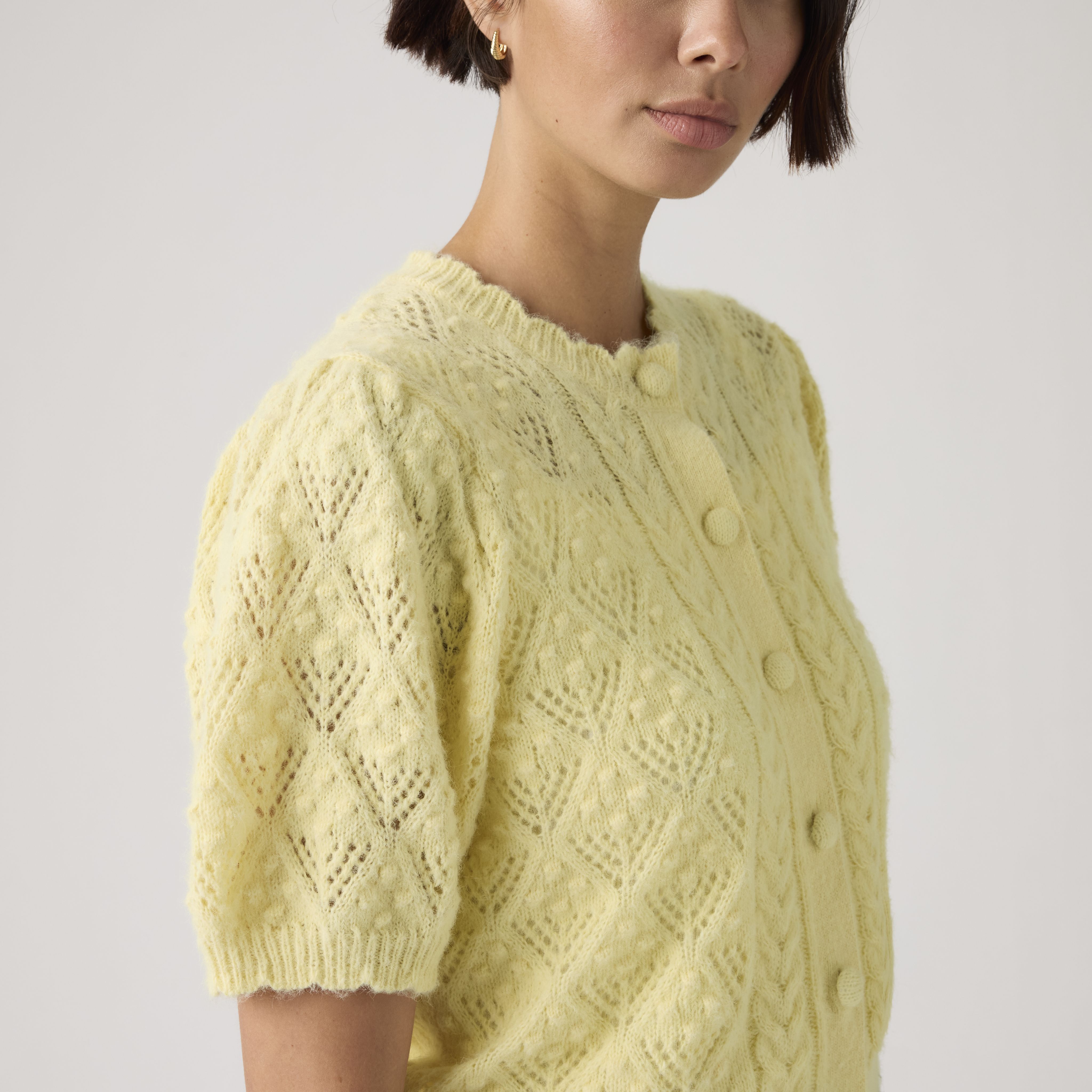 Pauline Pointelle Short Sleeve Cardigan 2