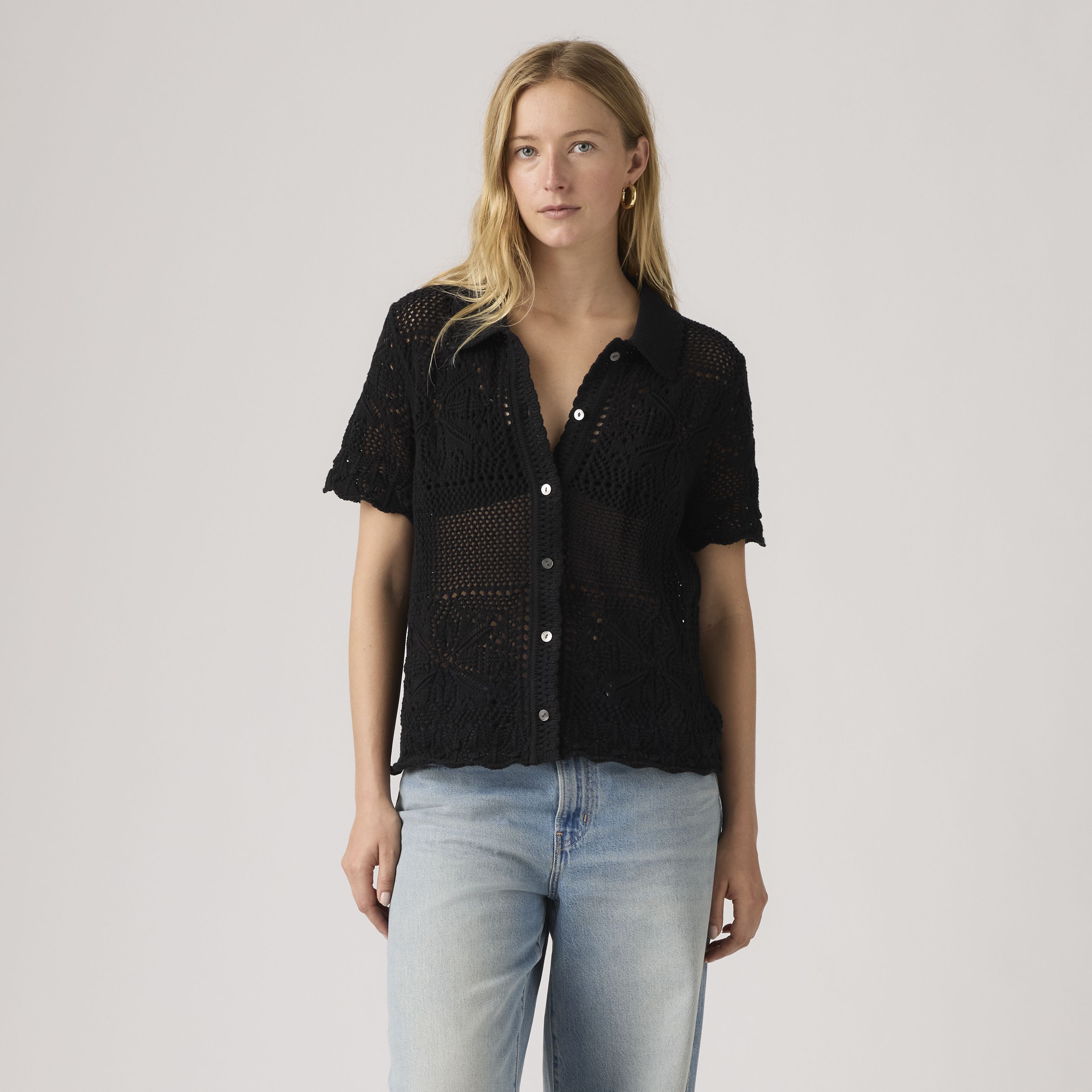 Susanna Floral Crochet Shirt 7