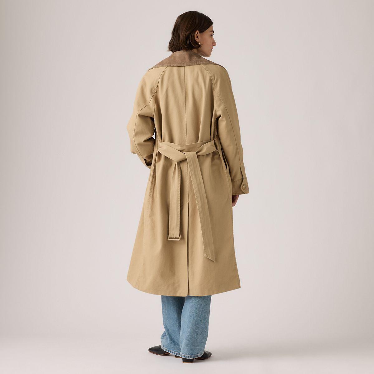 Bree Classic Long Trench Coat — Travertine - Tan