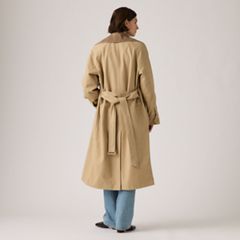 Bree Classic Long Trench Coat — Travertine - Tan 4