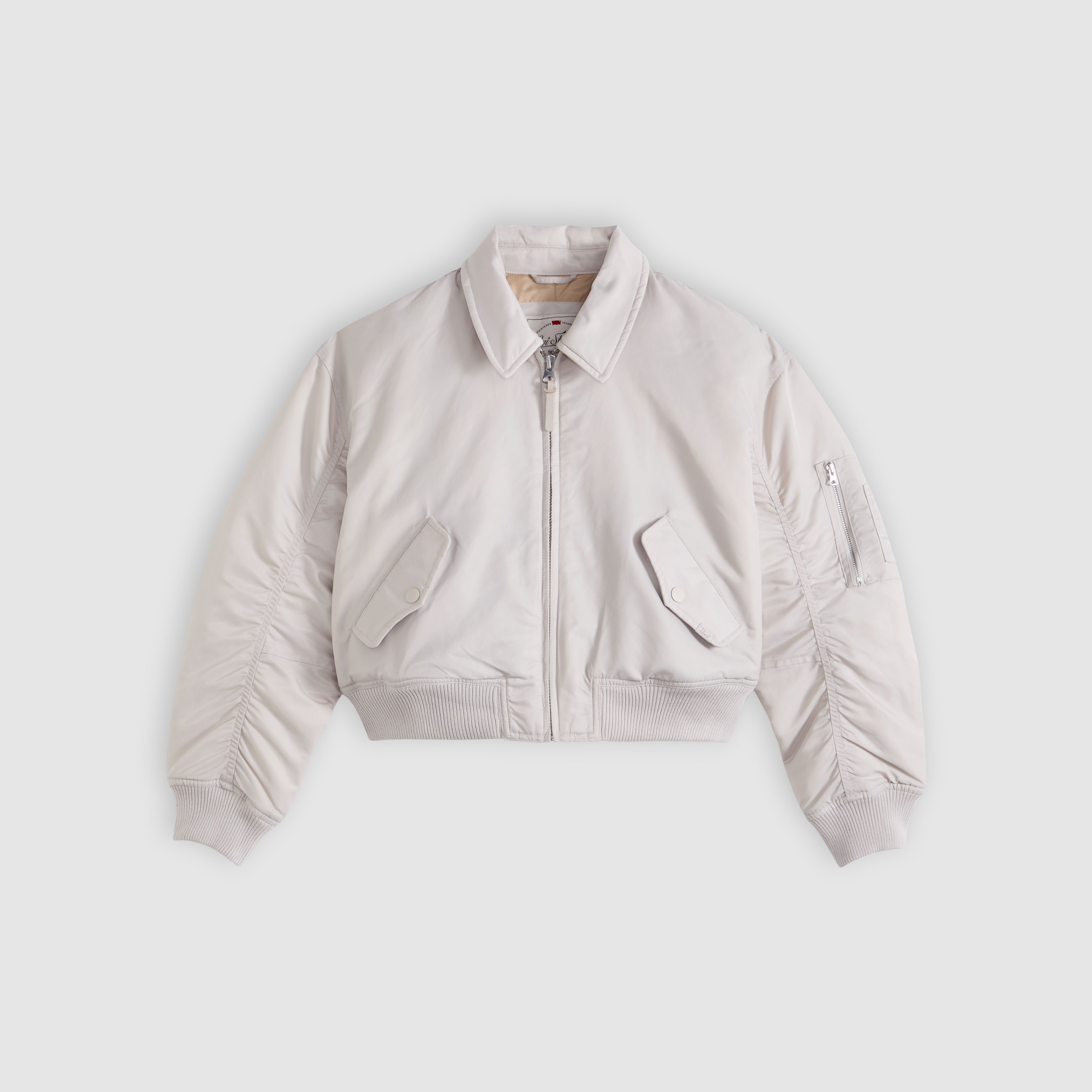 Bowie Cropped Bomber Jacket