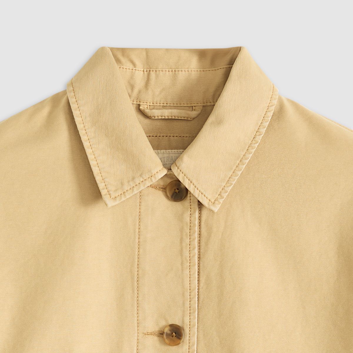 Marlowe Cropped Utility Heritage Jacket — Travertine Garment D - Tan