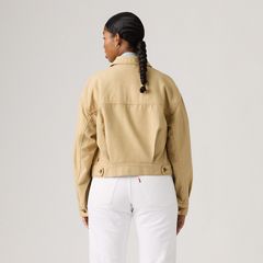 Marlowe Cropped Utility Heritage Jacket — Travertine Garment D - Tan 4