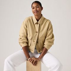 Marlowe Cropped Utility Heritage Jacket — Travertine Garment D - Tan 2