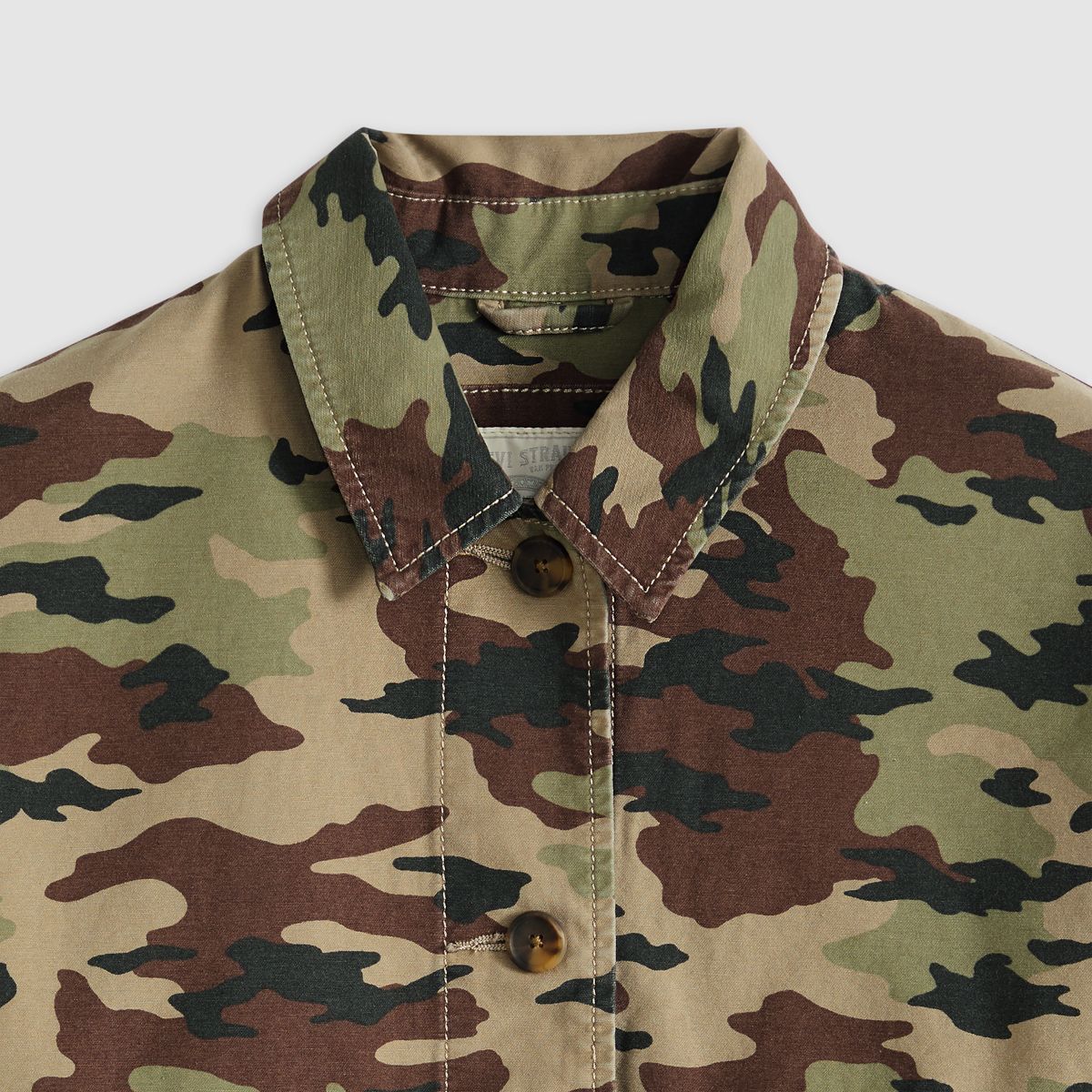 Marlowe Cropped Utility Heritage Jacket — Waller Camo V2 Cover - Green