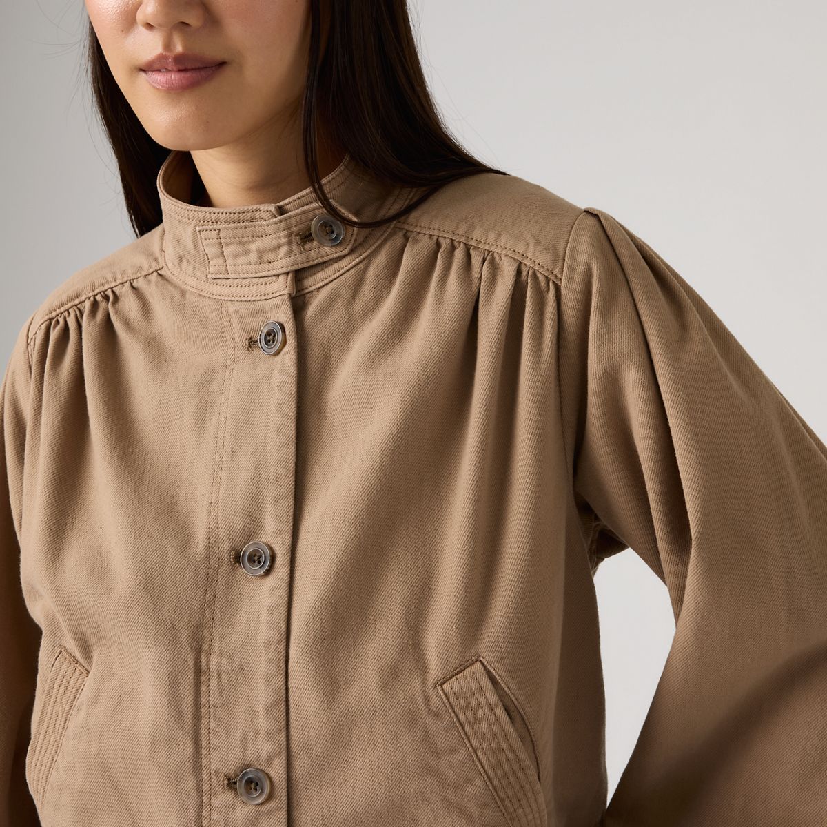 Parker Pretty Short Coat — Pine Bark Gd Jump Ju - Brown