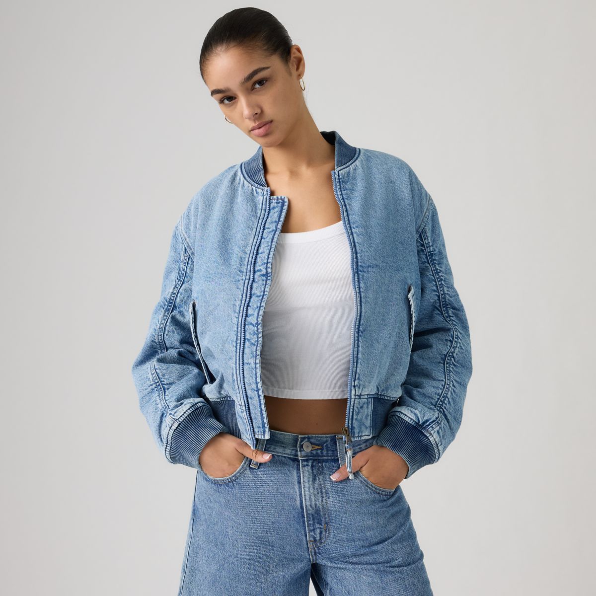 Scout Western Bomber Jacket — Good Country Days - Light Wash