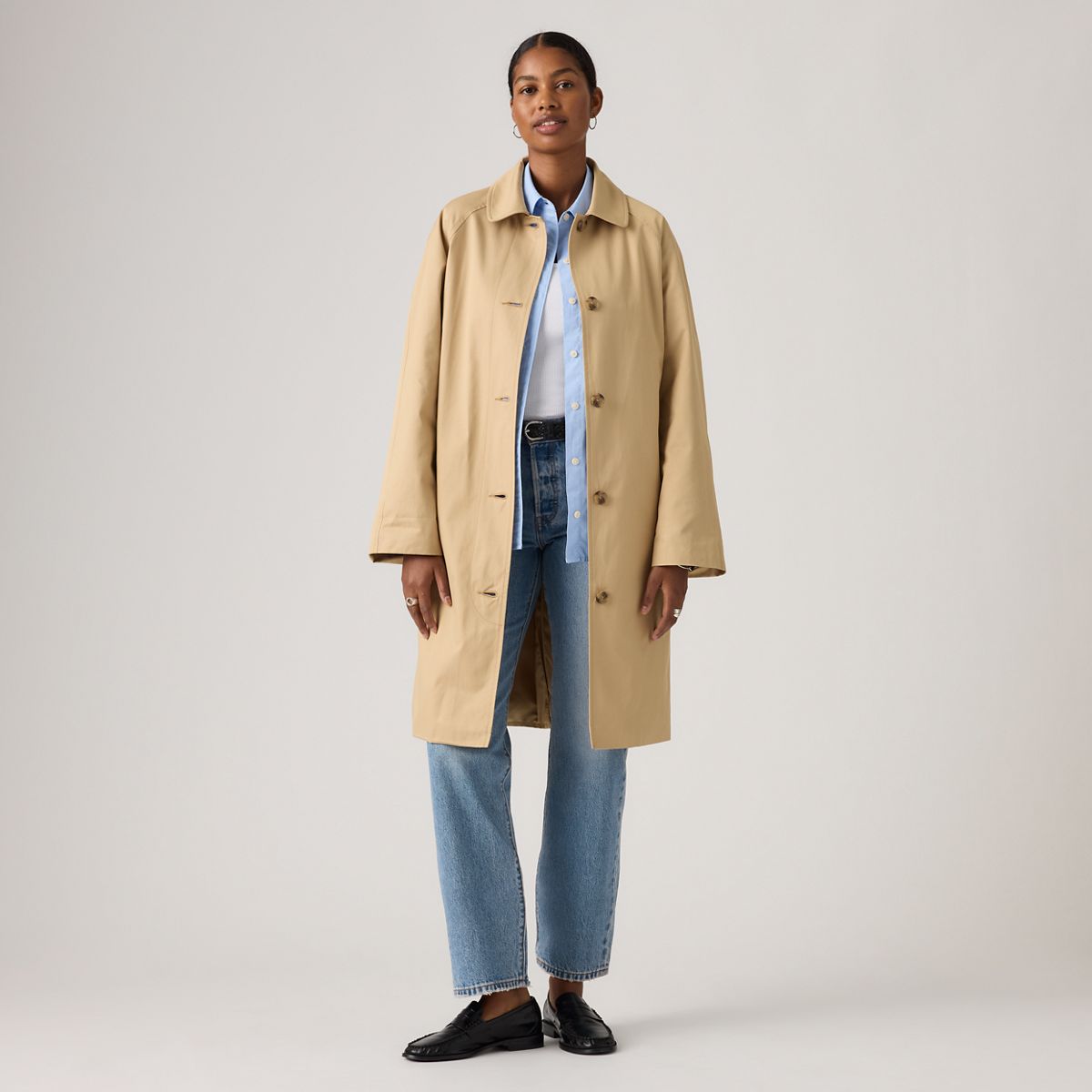 Frankie Mac Trench Coat — Travertine - Tan
