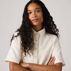 Logan Short-Sleeve Denim Shirt — Truth Slip - White 2