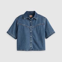 Logan Short-Sleeve Denim Shirt — Tencel Tinted Times - Blue 5
