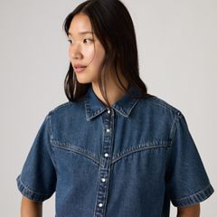 Logan Short-Sleeve Denim Shirt — Tencel Tinted Times - Blue 2