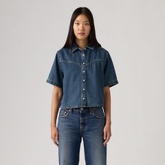 Logan Short-Sleeve Denim Shirt — Tencel Tinted Times - Blue 3
