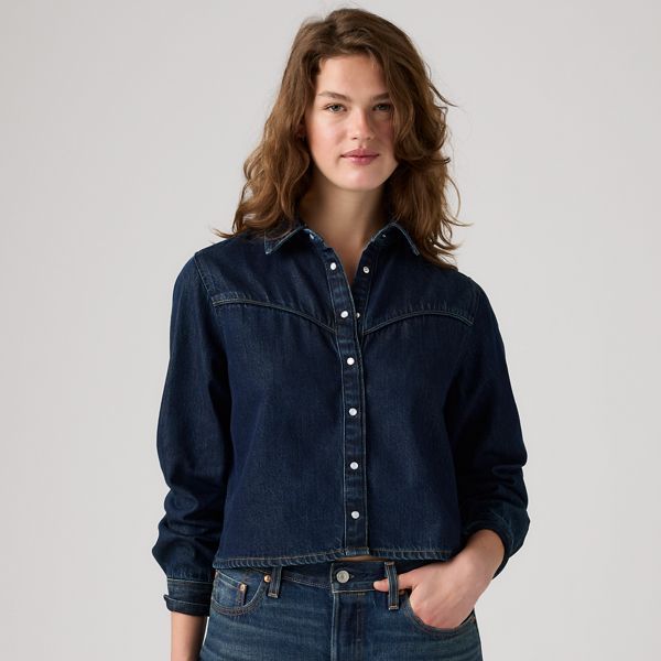 Logan Shirt — Tencel Dark Nights - Dark Wash