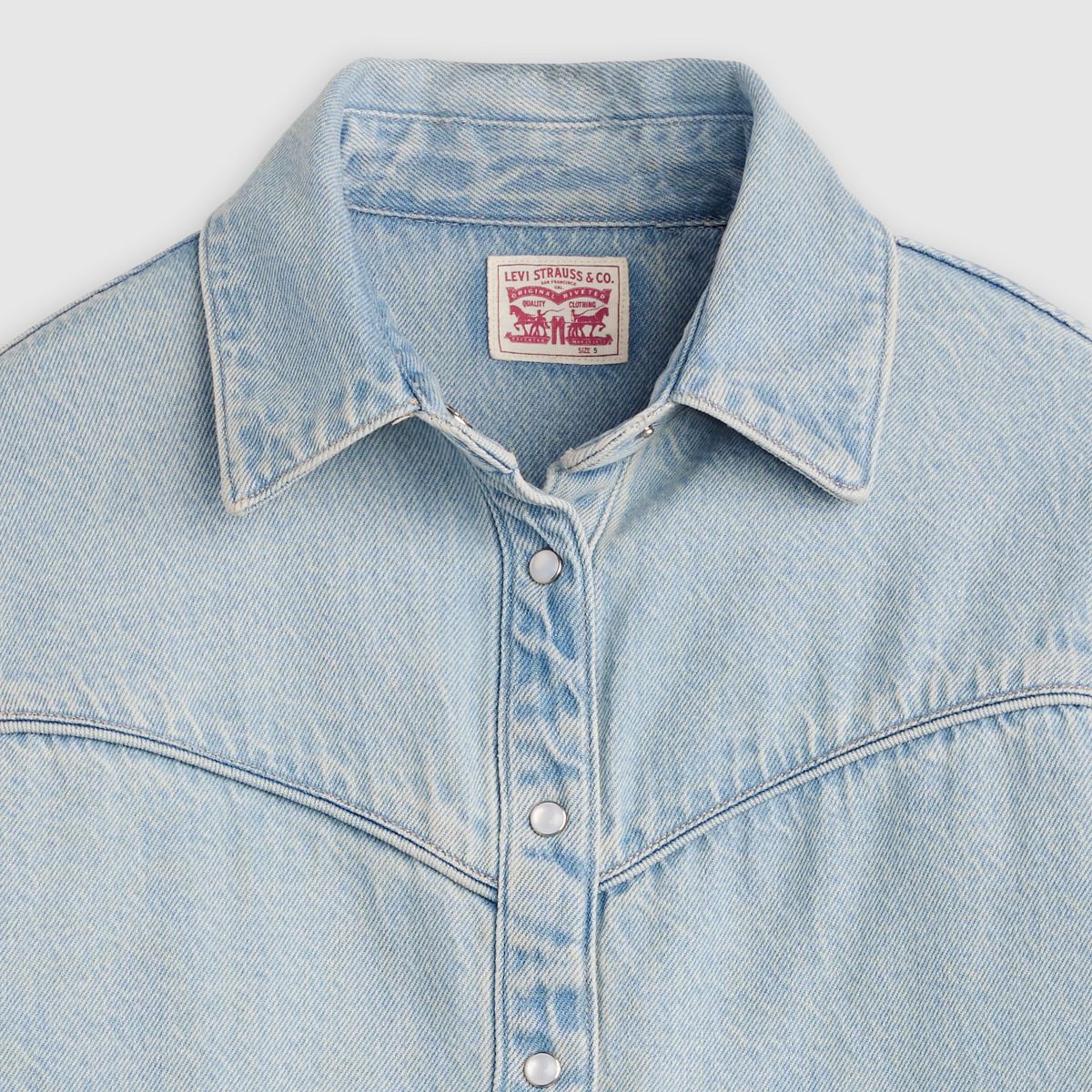 Logan Shirt — Tencel Blasted Stone Top - Light Wash