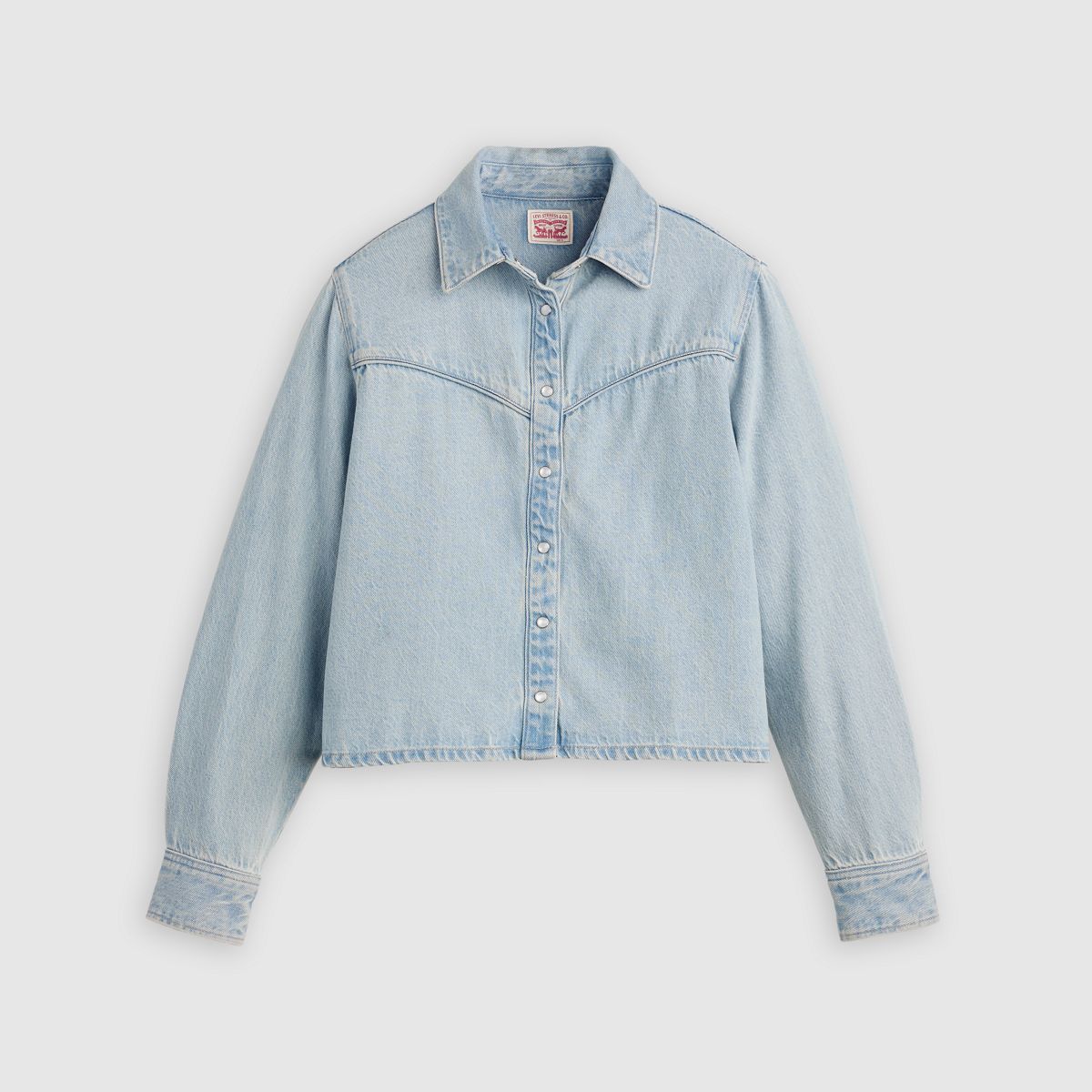 Logan Shirt — Tencel Blasted Stone Top - Light Wash