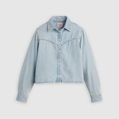 Logan Shirt — Tencel Blasted Stone Top - Light Wash 5