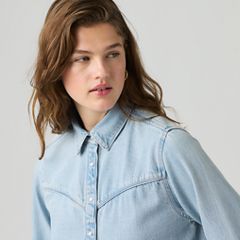 Logan Shirt — Tencel Blasted Stone Top - Light Wash 2