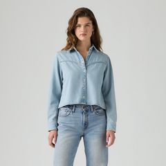 Logan Shirt — Tencel Blasted Stone Top - Light Wash 3