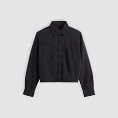 Logan Shirt — Tencel Rebel Edge Top - Black 5
