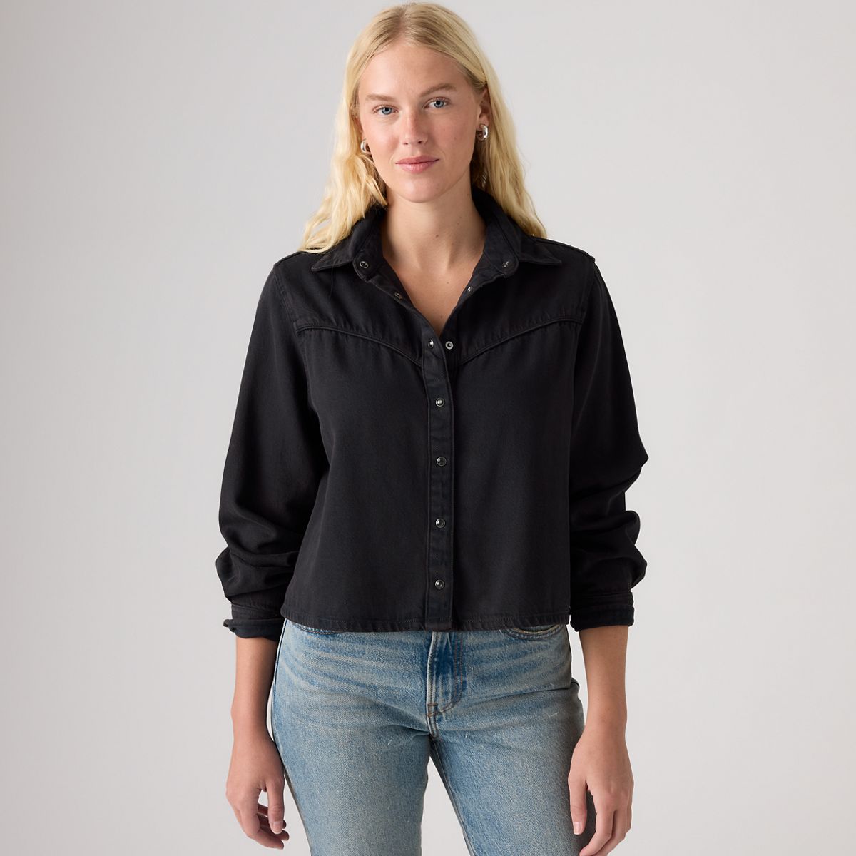 Logan Shirt — Tencel Rebel Edge Top - Black